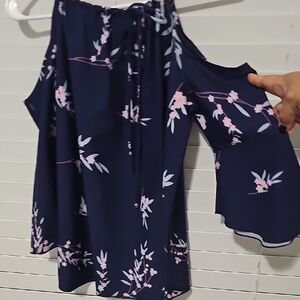 Floral Cold Shoulder Top